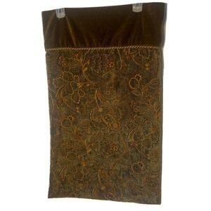 Arhaus Chenille Floral and Velvet Luxurious Pillowcase Green And Browns
